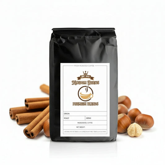 Cinnamon Hazelnut coffee bag sold at KingdomBrews.com