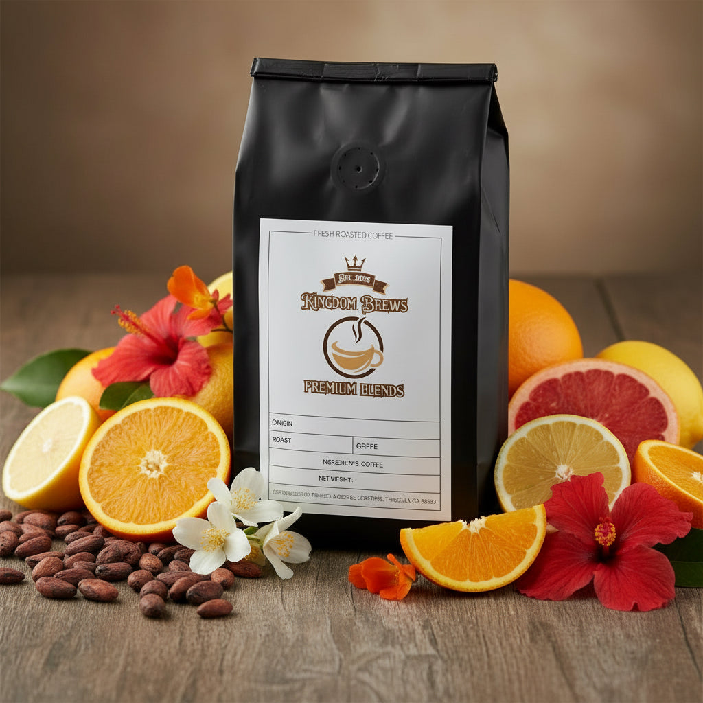 Nicaragua Single origin Black coffee bag with a label on a white background sold on KingdomBrews.com