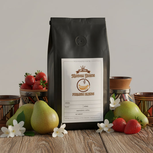 Tanzania Single Origin Black coffee bag with a label on a white background