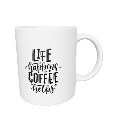 White glossy mug